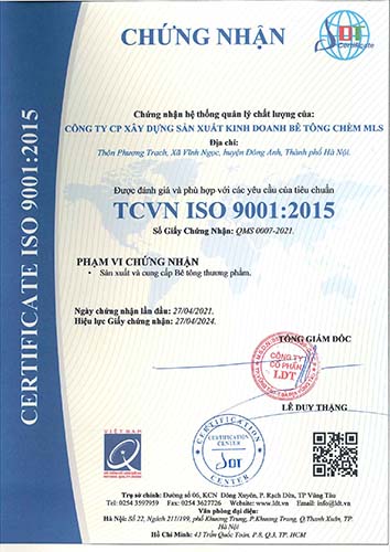 LDT chứng nhận ISO 9001