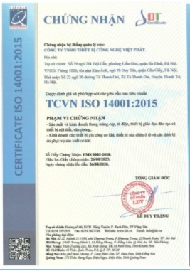 Chứng nhận HTQL ISO 14001:2015