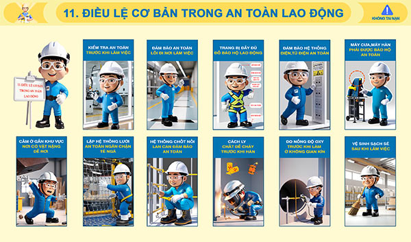 11 điều lệ cơ bản trong an toàn lao động