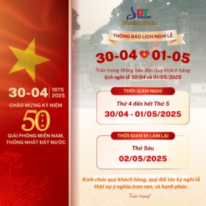THÔNG BÁO LỊCH NGHỈ LỄ 30/4 VÀ 1/5 NĂM 2025 - Công Ty Cổ phần LDT