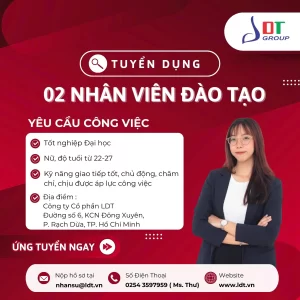 VIỆC LÀM NHÂN VIÊN ĐÀO TẠO TẠI VŨNG TÀU 2025