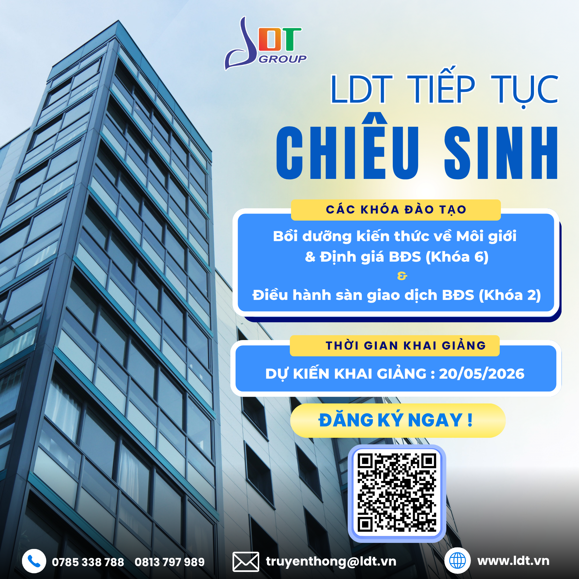 KỲ THI SÁT HẠCH CẤP CHỨNG CHỈ HÀNH NGHỀ MÔI GIỚI BẤT ĐỘNG SẢN ĐỢT 1 NĂM 2026: HỌC VIÊN LDT ĐẠT TỶ LỆ 97% - Công Ty Cổ phần LDT