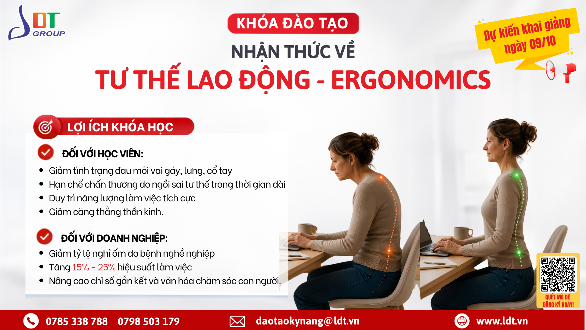 Khóa Đào Tạo "Nhận Thức Về Tư Thế Lao Động - Ergonomics" 4 KHÓA “NHẬN THỨC VỀ TƯ THẾ LAO ĐỘNG – ERGONOMICS