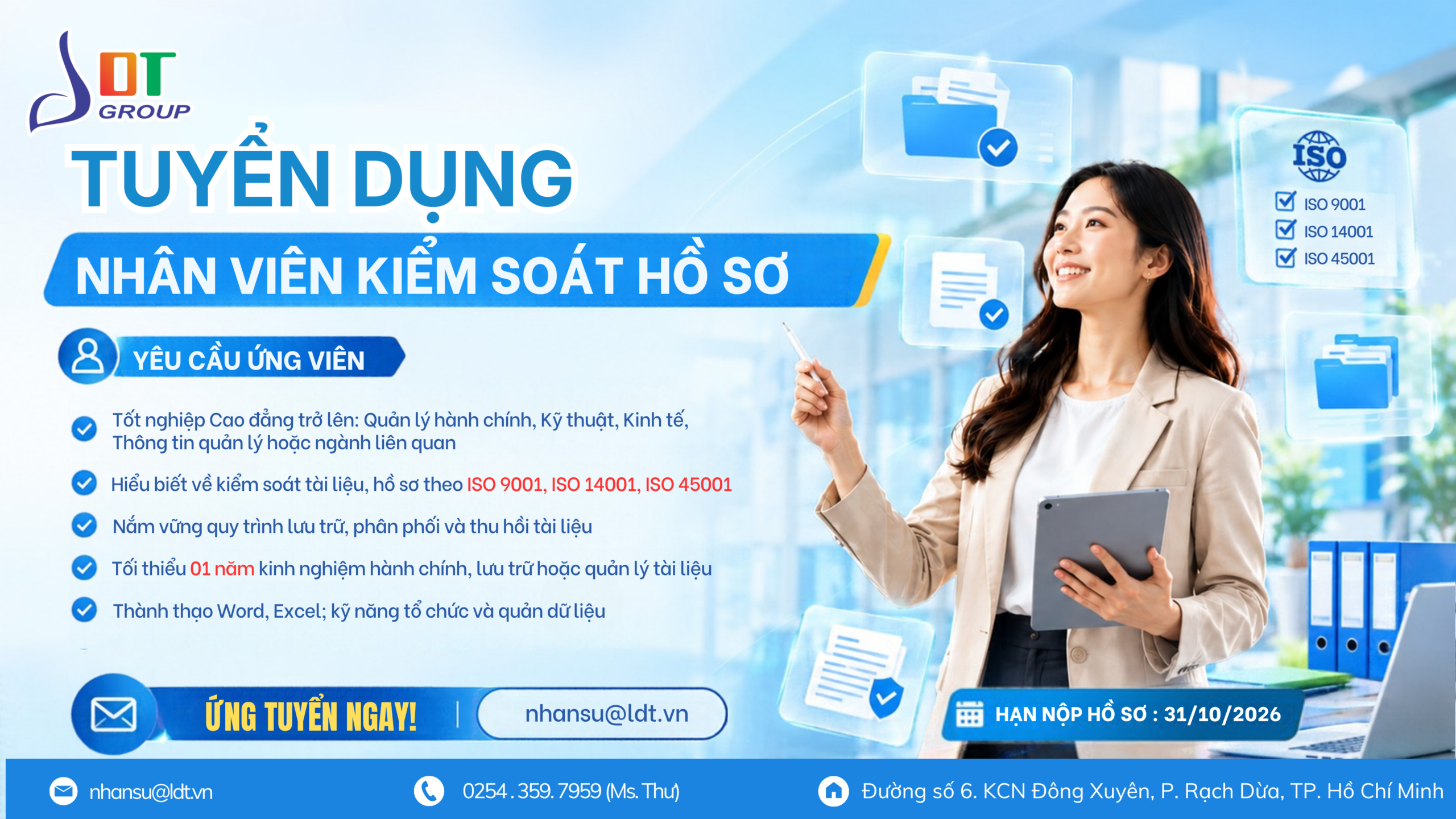 nhân viên kiểm soát hồ sơ ldt